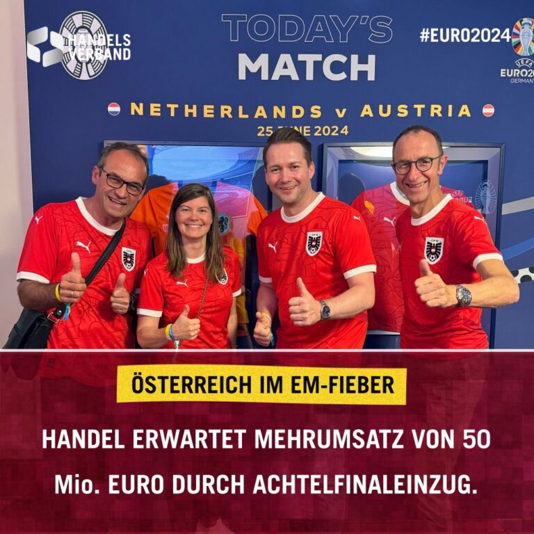 Österreich im Fußball-EM-Fieber: Handel erwartet Mehrumsatz von 50 Mio. Euro durch Achtelfinaleinzug
